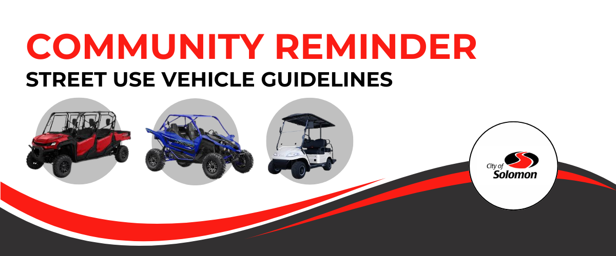 Community Reminder Street Use Vehicle Guidelines Header image