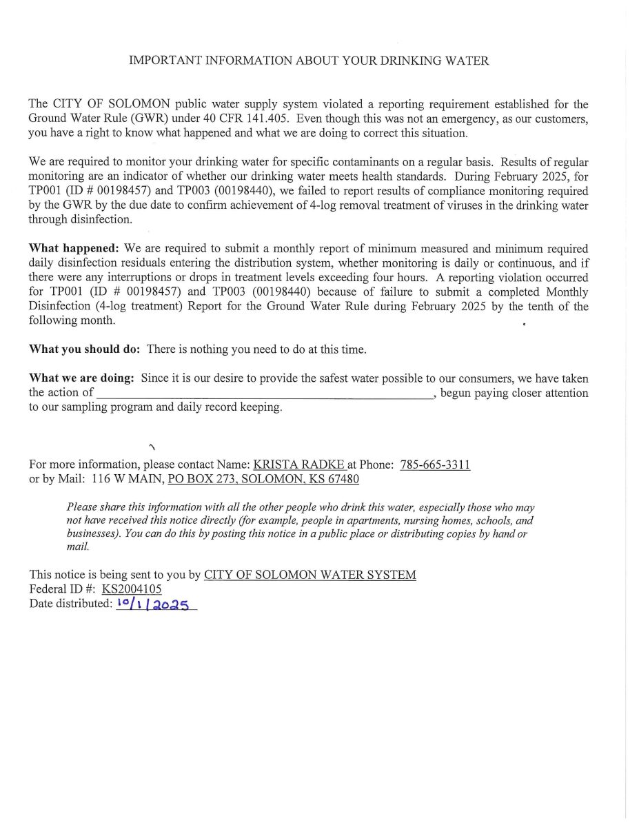 Ground Water Rule 4-Log Reporting